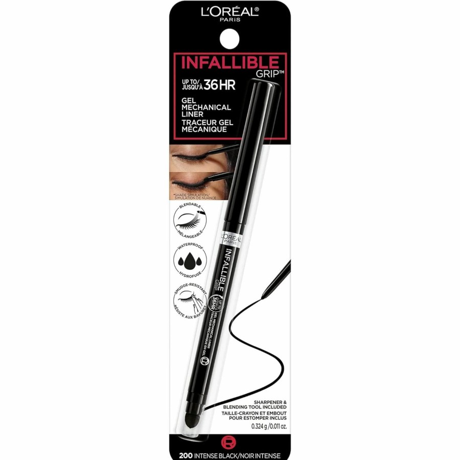 Makeup L'Oreal Paris | L'Oreal Paris Makeup Infallible Never Fail Original Mechanical Pencil Eyeliner With Built In Sharpener, Black, 1 Count