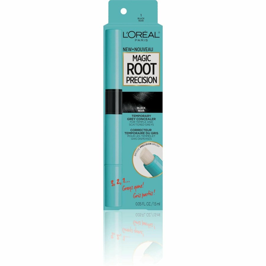 Hair Color L'Oreal Paris | L'Oreal Paris Magic Root Precision Temporary Gray Hair Color Concealer Brush, 5 Medium Brown, 0.05 Fl; Oz.