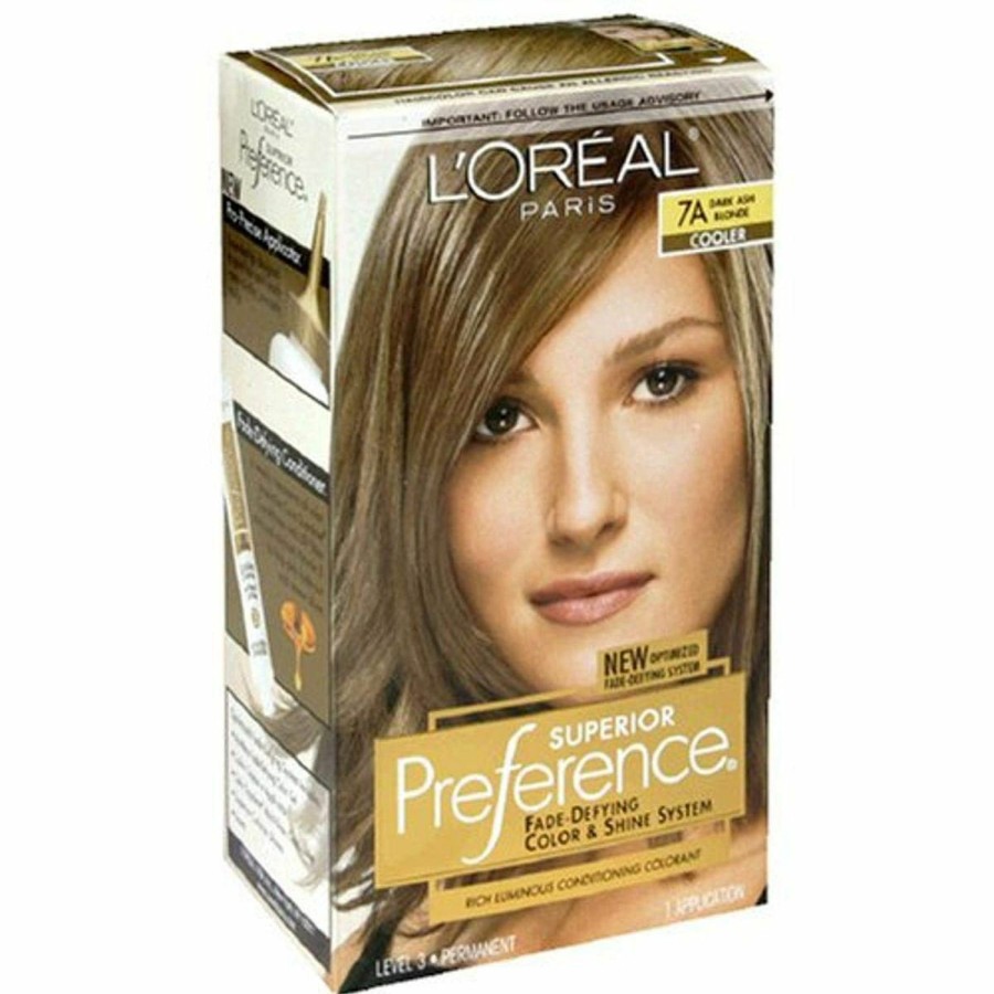 Hair Color L'Oreal Paris | L'Oreal Paris Superior Preference Fade-Defying + Shine Permanent Hair Color, 6Am Light Amber Brown, Pack Of 3, Hair Dye