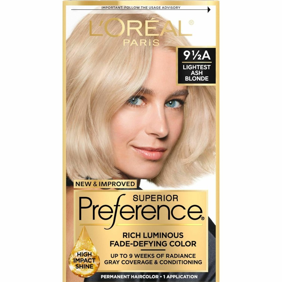 Hair Color L'Oreal Paris | L'Oreal Paris Superior Preference Fade-Defying + Shine Permanent Hair Color, 6Am Light Amber Brown, Pack Of 3, Hair Dye