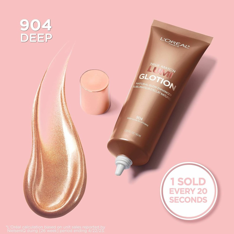 Featured Deals L'Oreal Paris | L'Oreal Paris Makeup True Match Lumi Glotion, Natural Glow Enhancer, Illuminator Highlighter Skin Tint, For An All Day Radiant Glow, Medium, 1.35 Ounces