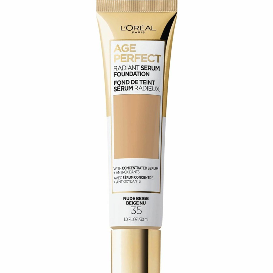 Makeup L'Oreal Paris | L'Oreal Paris Age Perfect Radiant Serum Foundation With Spf 50, Cream Beige, 1 Ounce