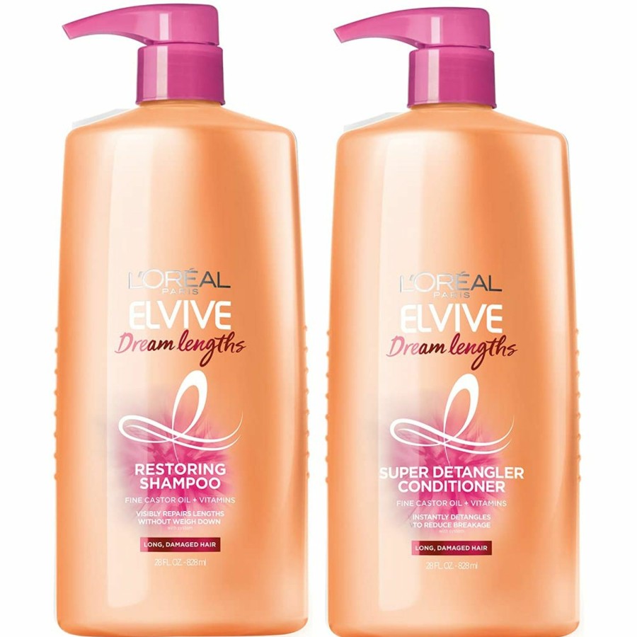 Hair Care L'Oreal Paris | L'Oreal Paris Elvive Dream Lengths Shampoo And Conditioner Kit, Paraben Free, 1 Kit