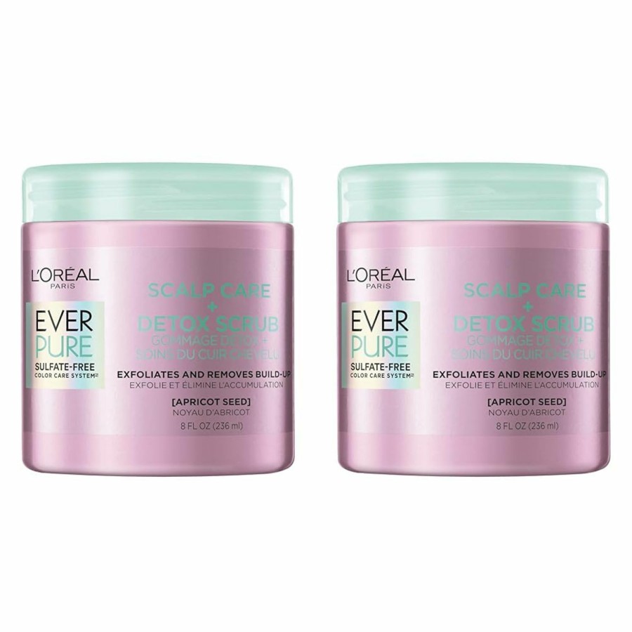 Best Sellers L'Oreal Paris | L'Oreal Paris Everpure Exfoliating Scalp Care + Detox Scrub With Apricot Seed, 8 Ounce