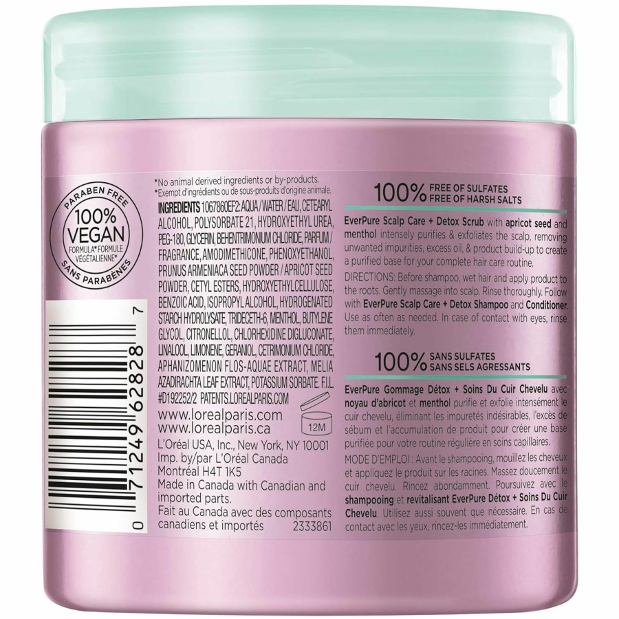 Best Sellers L'Oreal Paris | L'Oreal Paris Everpure Exfoliating Scalp Care + Detox Scrub With Apricot Seed, 8 Ounce