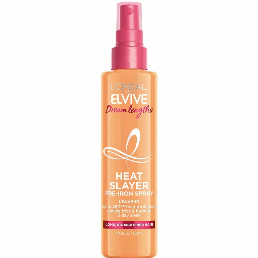 Hair Care L'Oreal Paris | L'Oreal Paris Elvive Dream Lengths Heat Slayer Pre-Iron Spray Leave-In, 4.4 Ounce