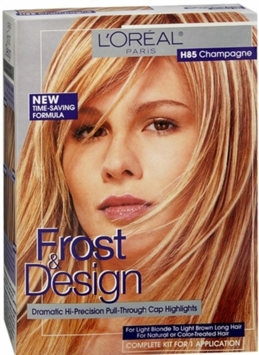 Hair Color L'Oreal Paris | L'Oreal Paris Frost And Design Cap Hair Highlights For Long Hair, H85 Champagne, 1 Kit