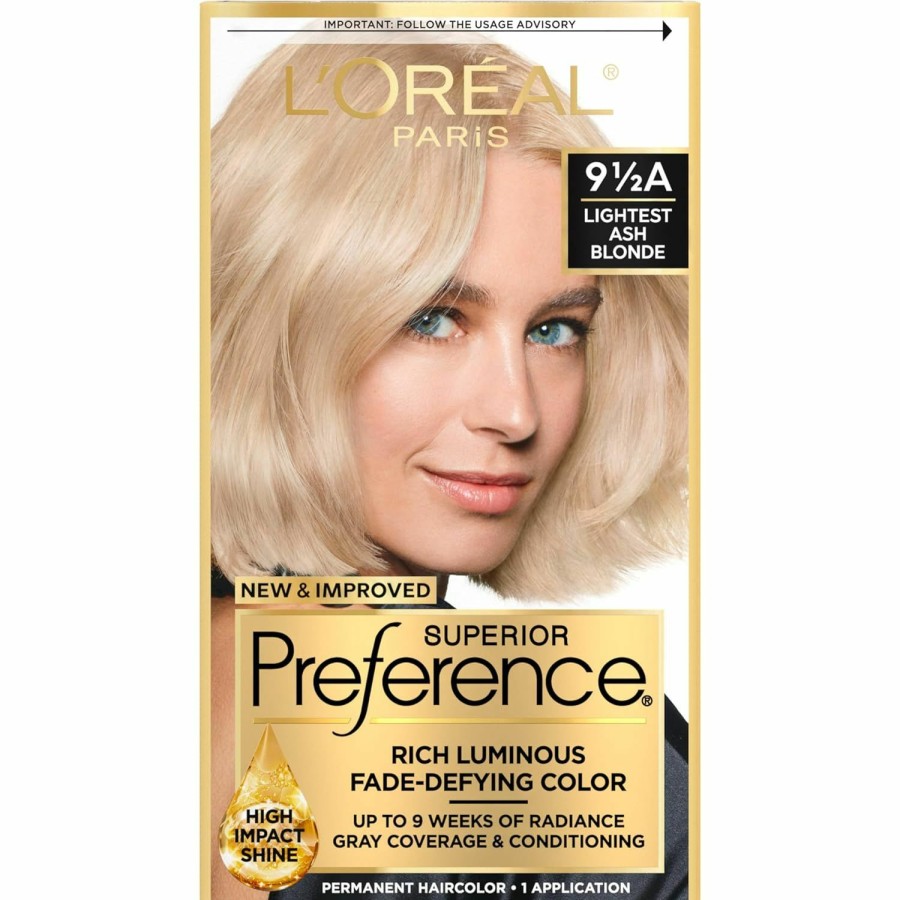 Hair Color L'Oreal Paris | L'Oreal Paris Superior Preference Fade-Defying + Shine Permanent Hair Color, 2Bl Black Sapphire, Pack Of 1, Hair Dye