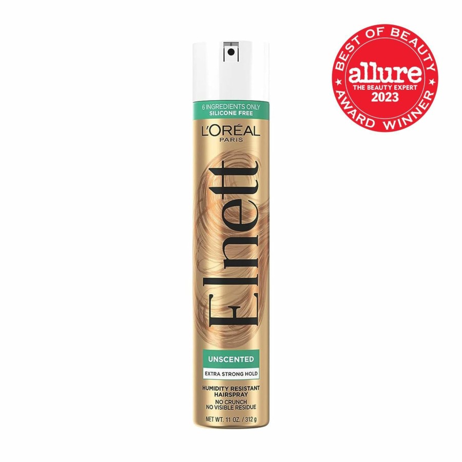 Hair Care L'Oreal Paris | L'Oreal Paris Elnett Hair Care Elnett Satin Extra Strong Hold Hairspray - Unscented, Long Lasting + Humidity Resistant, Hair Styling Spray, 2.2 Oz