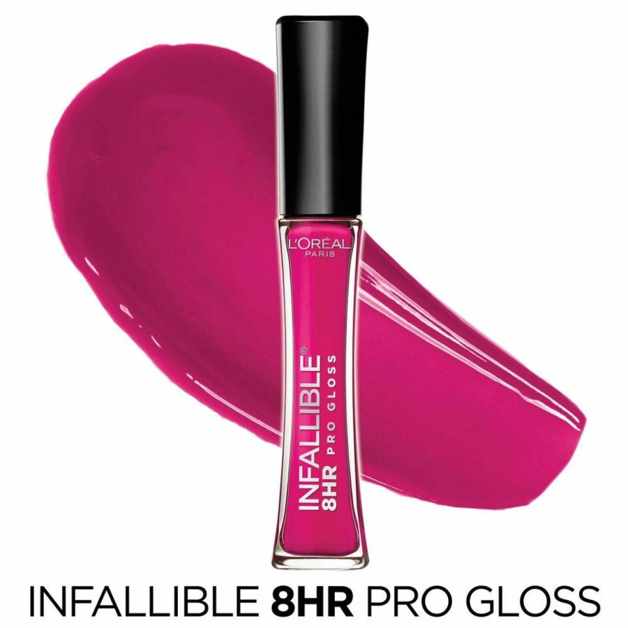 Makeup L'Oreal Paris | L'Oreal Paris Makeup Infallible 8 Hour Hydrating Lip Gloss, Petal, 0.21 Fl Oz