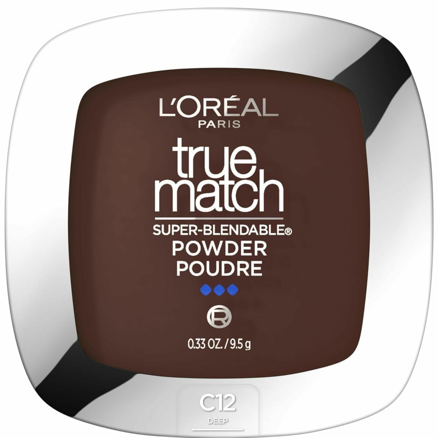 Beauty Essentials L'Oreal Paris | L'Oreal Paris True Match Super-Blendable Oil Free Powder Foundation, N5 Medium, 0.33 Oz, Packaging May Vary