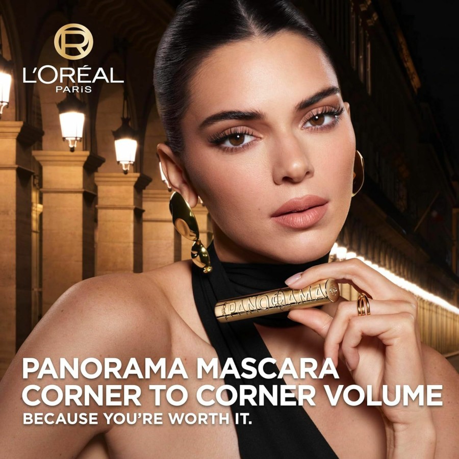 New Arrivals L'Oreal Paris | L'Oreal Paris Voluminous Panorama Mascara, Volumizing And Lengthening Mascara, Washable Longwear And Smudge Resistant Make Up, Black, 0.33 Fl Oz