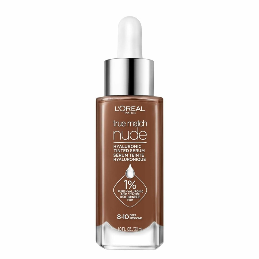 Hyaluron Hub L'Oreal Paris | L'Oreal Paris True Match Nude Hyaluronic Tinted Serum Foundation With 1% Hyaluronic Acid, Very Light 0.5-2, 1 Fl. Oz.