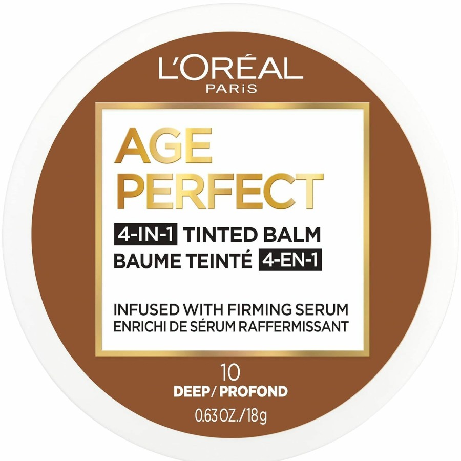 Age Perfect L'Oreal Paris | L'Oreal Paris Age Perfect 4-In-1 Tinted Face Balm Foundation With Firming Serum, Medium 20, 0.61 Ounce