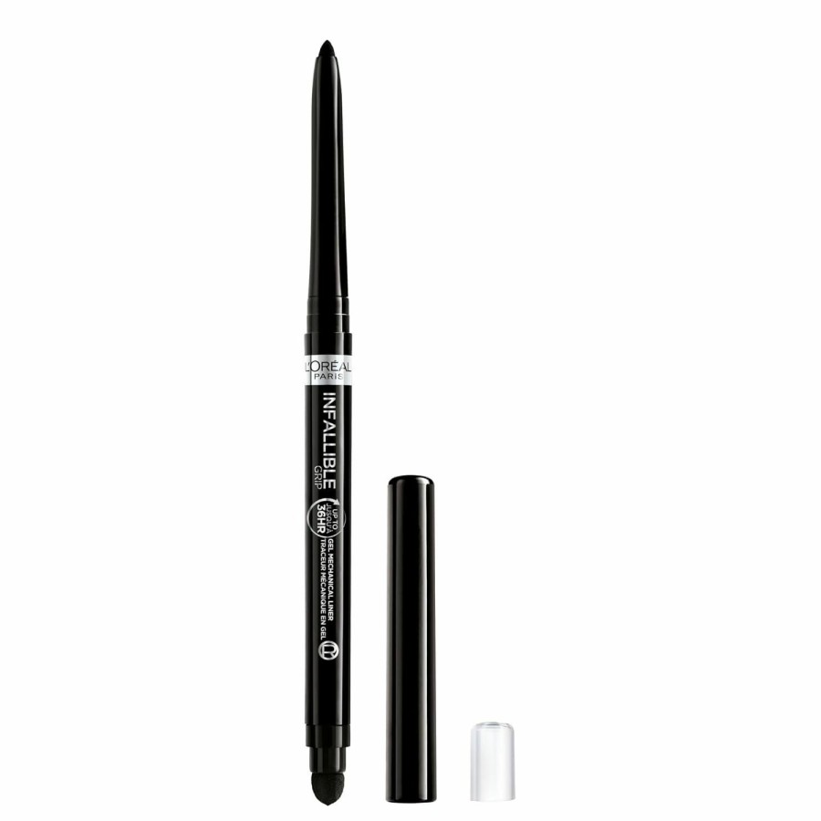 Makeup L'Oreal Paris | L'Oreal Paris Infallible Grip Mechanical Gel Eyeliner Pencil, Smudge-Resistant, Waterproof Eye Makeup With Up To 36Hr Wear, Intense Black, 0.01 Oz