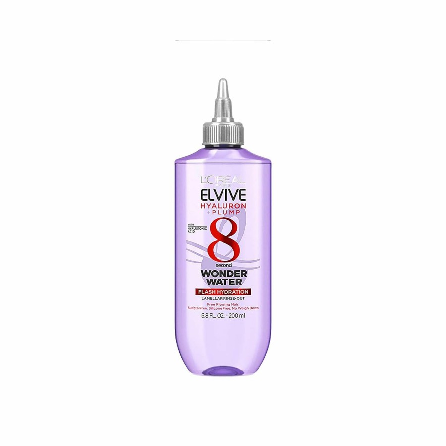 New Arrivals L'Oreal Paris | L'Oreal Paris Elvive Hyaluron Plump Flash Hydration Wonder Water Hair Rinse, 8 Second Hydrating Hair Care Treatment For Soft, Shiny Hair, 6.8 Fl Oz