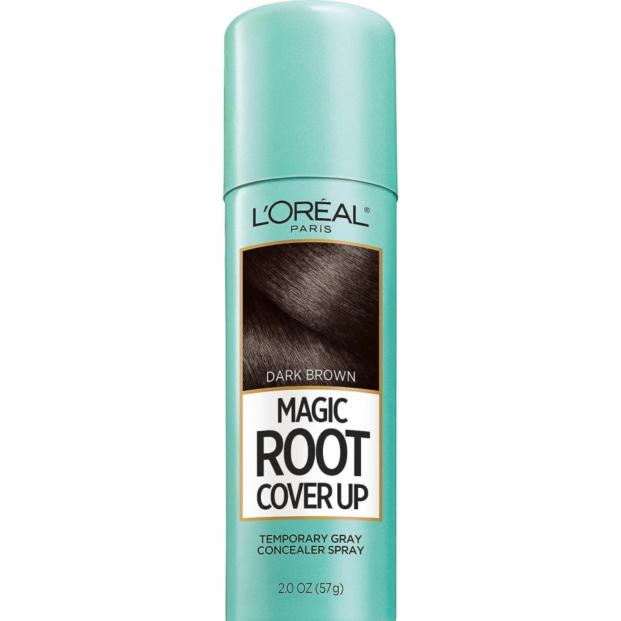 Hair Color L'Oreal Paris | L'Oreal Paris Hair Color Root Cover Up Temporary Gray Concealer Spray Light Brown (Pack Of 2) (Packaging May Vary)