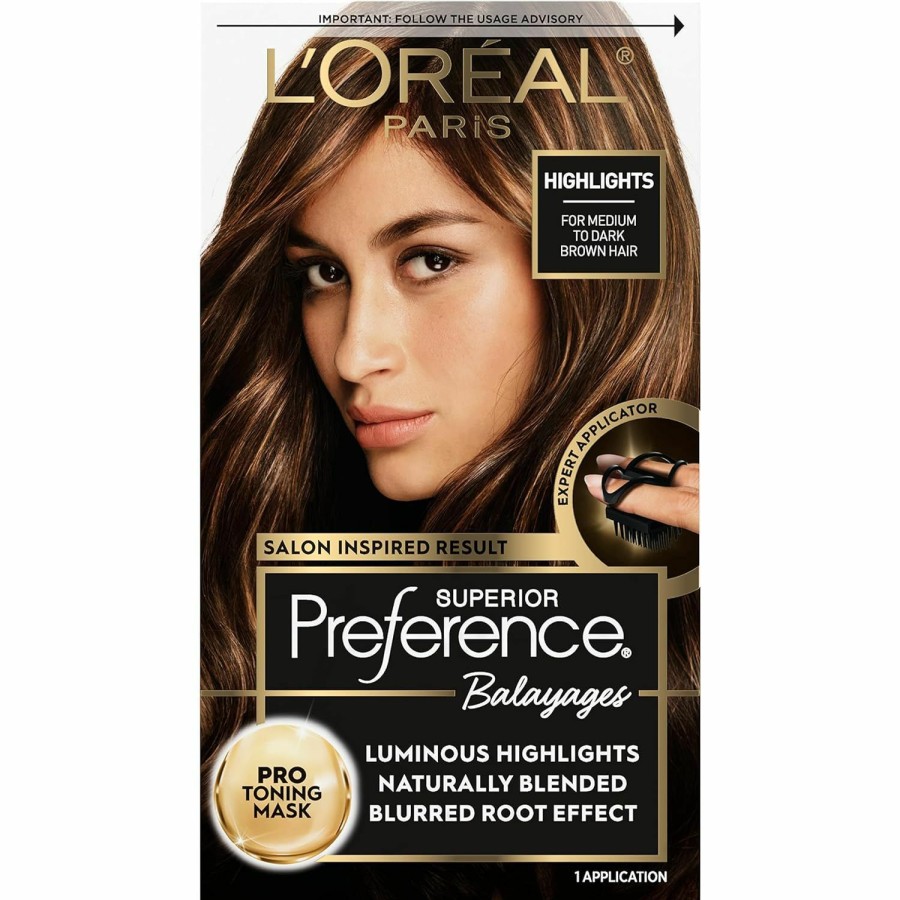 New Arrivals L'Oreal Paris | L'Oreal Paris Superior Preference Balayage Kit, Hair Dye For At-Home Highlighting With Pro Toning Mask, Light To Dark Blonde, 1 Kit