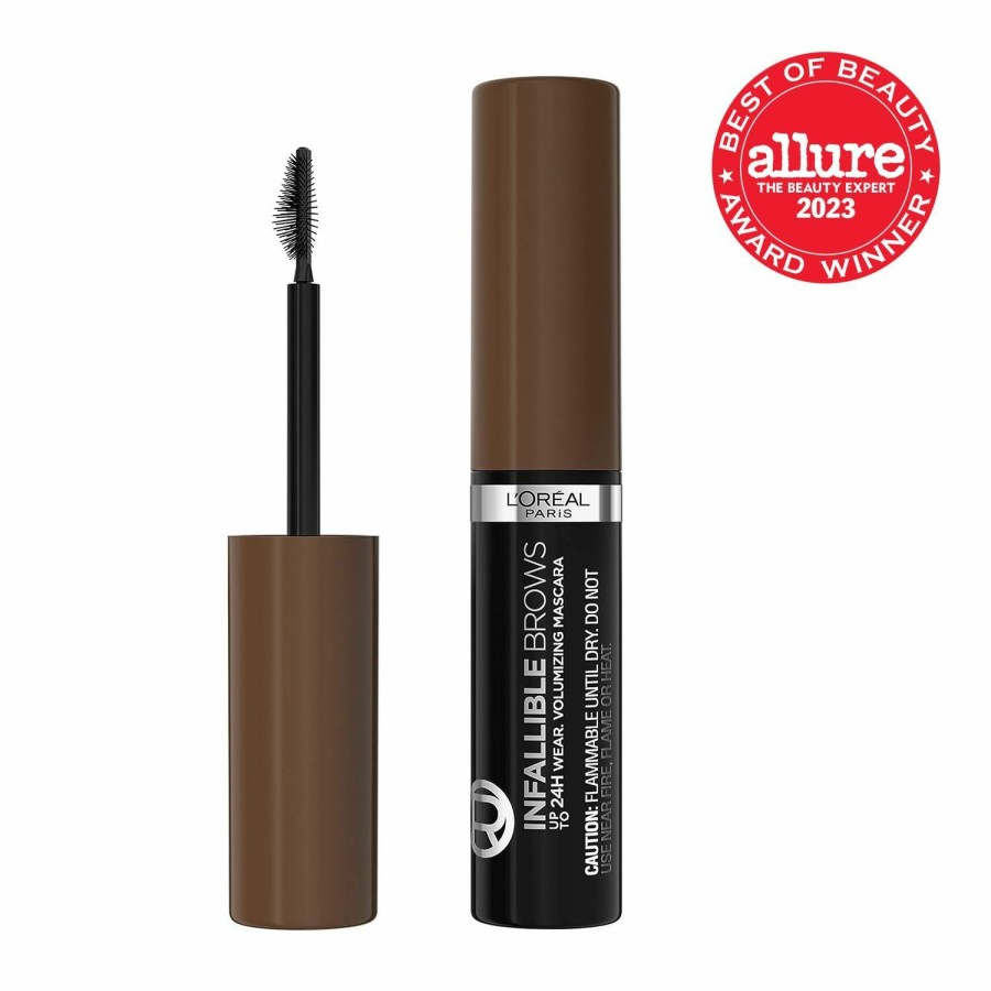 Makeup L'Oreal Paris | L'Oreal Paris Infallible Volumizing 24H Wear Brow Mascara, Long Lasting Eyebrow Makeup For 2X Fuller Eyebrows, 7.0 Blonde, 0.13 Fl Oz