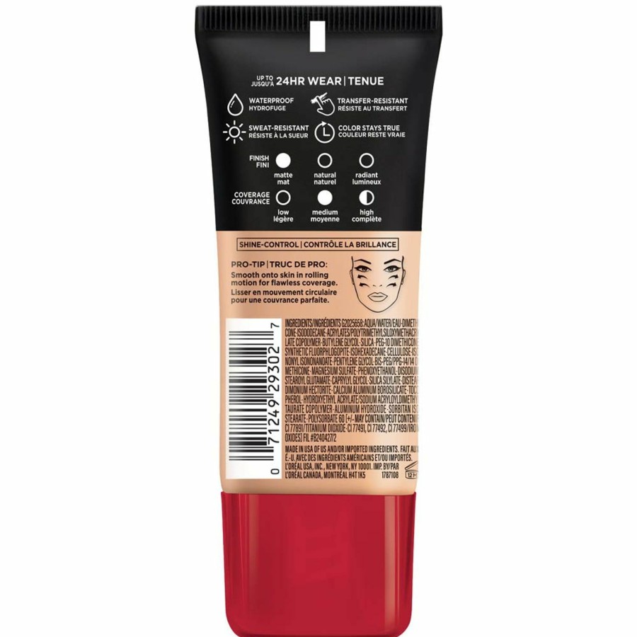 Beauty Essentials L'Oreal Paris | L'Oreal Paris Cosmetics Makeup Infallible Pro-Matte Liquid Longwear Foundation, Soft Sable, 1 Fl Oz