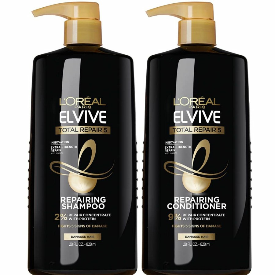 Featured Deals L'Oreal Paris | L'Oreal Paris Elvive Total Repair 5 Repairing Shampoo And Conditioner For Damaged Hair, 28 Ounce (Set Of 2)