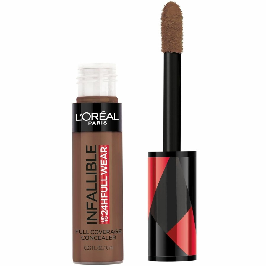 Beauty Essentials L'Oreal Paris | L'Oreal Paris Makeup Infallible Full Wear Waterproof Matte Concealer, Full Coverage, Porcelain, 0.33 Fl. Oz.