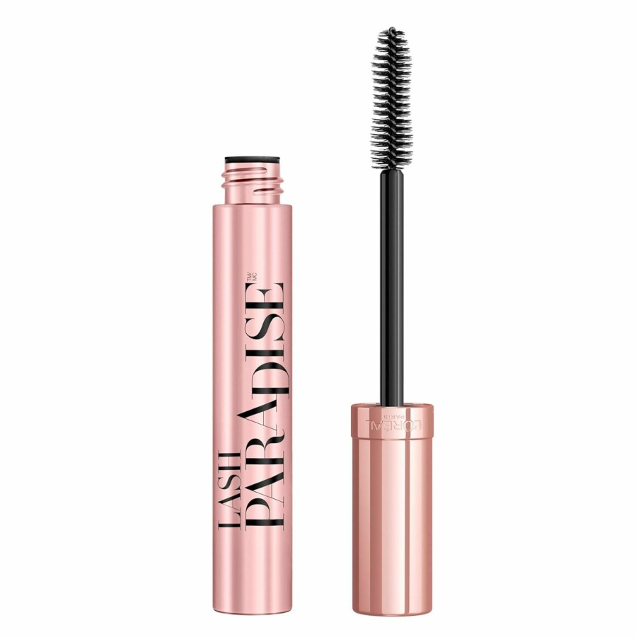 Makeup L'Oreal Paris | L'Oreal Paris Makeup Lash Paradise Mascara, Voluptuous Volume, Intense Length, Feathery Soft Full Lashes, No Flaking, No Smudging, No Clumping, Black, 0.25 Fl Oz (Pack Of 1)