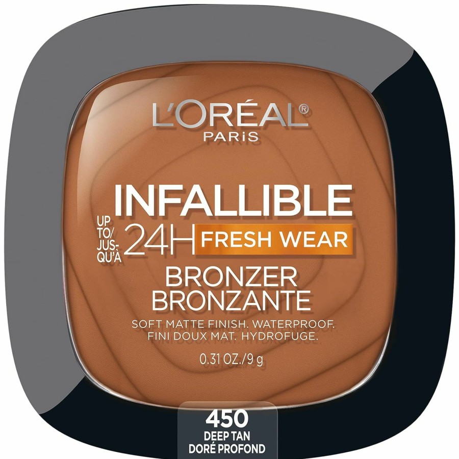 Makeup L'Oreal Paris | L'Oreal Paris Infallible Up To 24H Fresh Wear Soft Matte Longwear Bronzer. Waterproof, Heatproof, Transfer, Humidity And Sweatproof, Light, 0.31 Oz