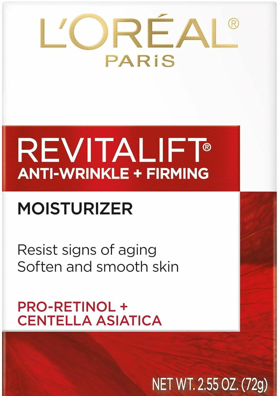 Beauty Essentials L'Oreal Paris | L'Oreal Paris Skincare Revitalift Anti-Aging Face Moisturizer, Day Moisturizer With Pro-Retinol And Centella Asiatica, Paraben Free, Suitable For Sensitive Skin, 2.55 Oz.