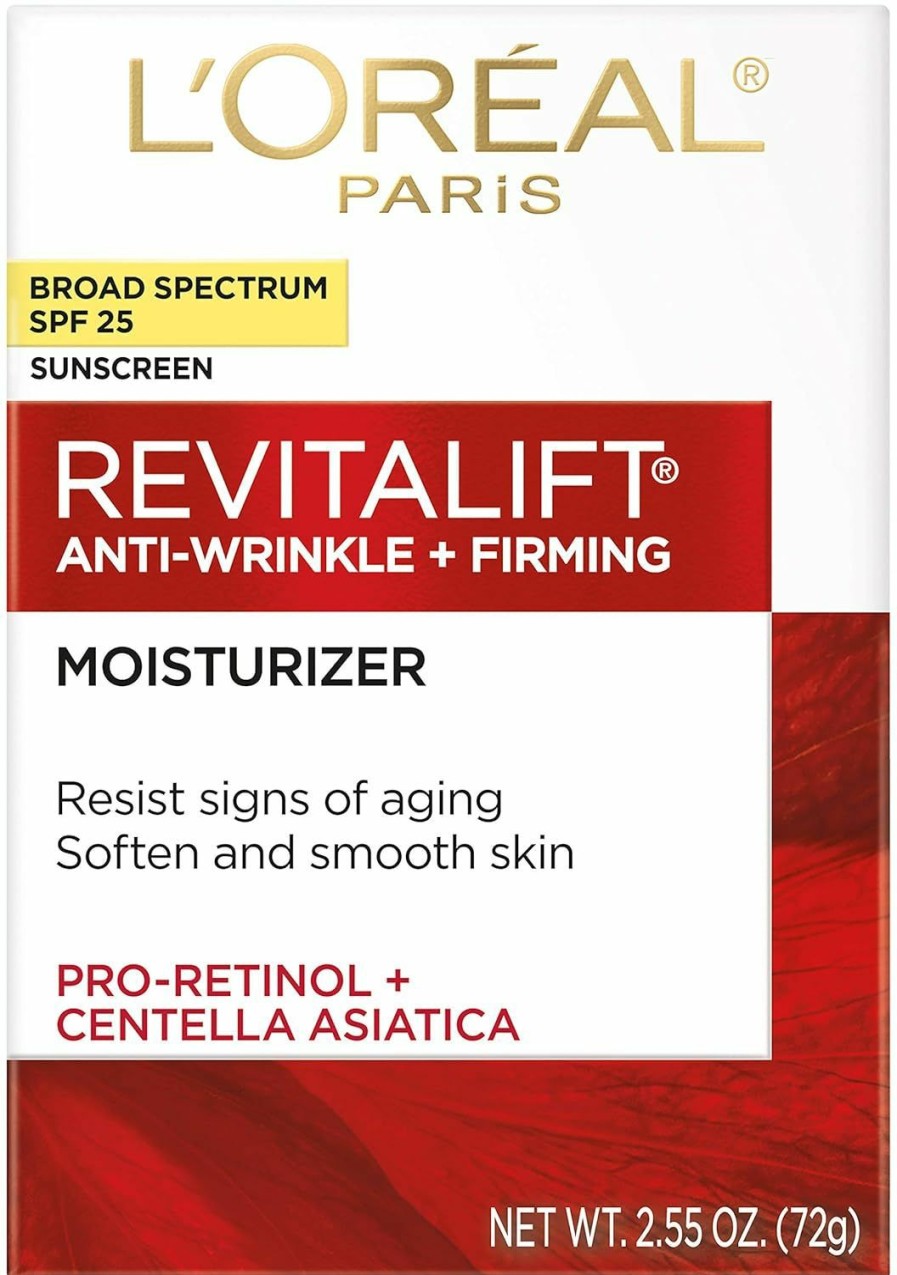 Skincare L'Oreal Paris | L'Oreal Paris Revitalift Anti-Wrinkle And Firming Face Moisturizer With Spf 25, Pro Retinol 2.55 Oz