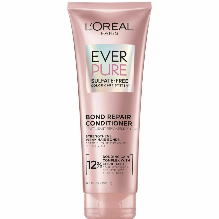 New Arrivals L'Oreal Paris | L'Oreal Paris Bonding Conditioner For Color Treated Hair, Strengthen And Repairs Weak Hair Bonds, Sulfate Free & Vegan Hair Care, Everpure, 6.8 Fl Oz