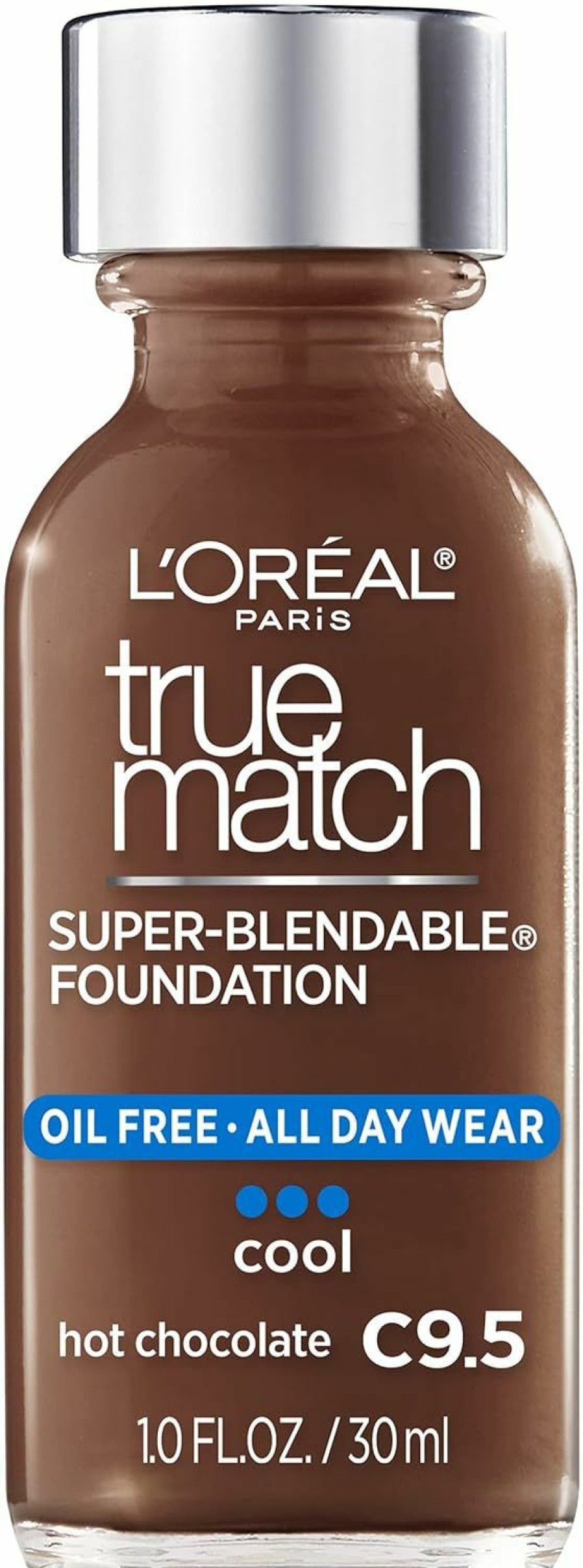 Beauty Essentials L'Oreal Paris | L'Oreal Paris Makeup True Match Super-Blendable Liquid Foundation, Deep Warm W9.5, 1 Fl Oz,1 Count