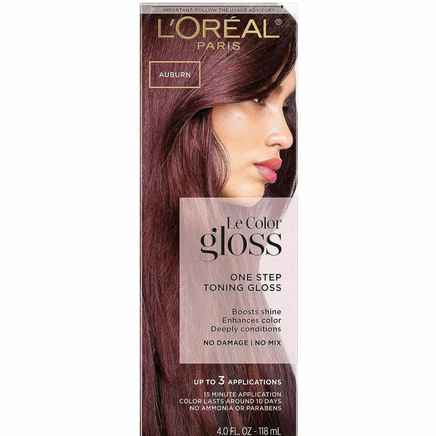 Hair Color L'Oreal Paris | L'Oreal Paris Le Color One Step Toning Hair Gloss, Auburn, 4 Ounce