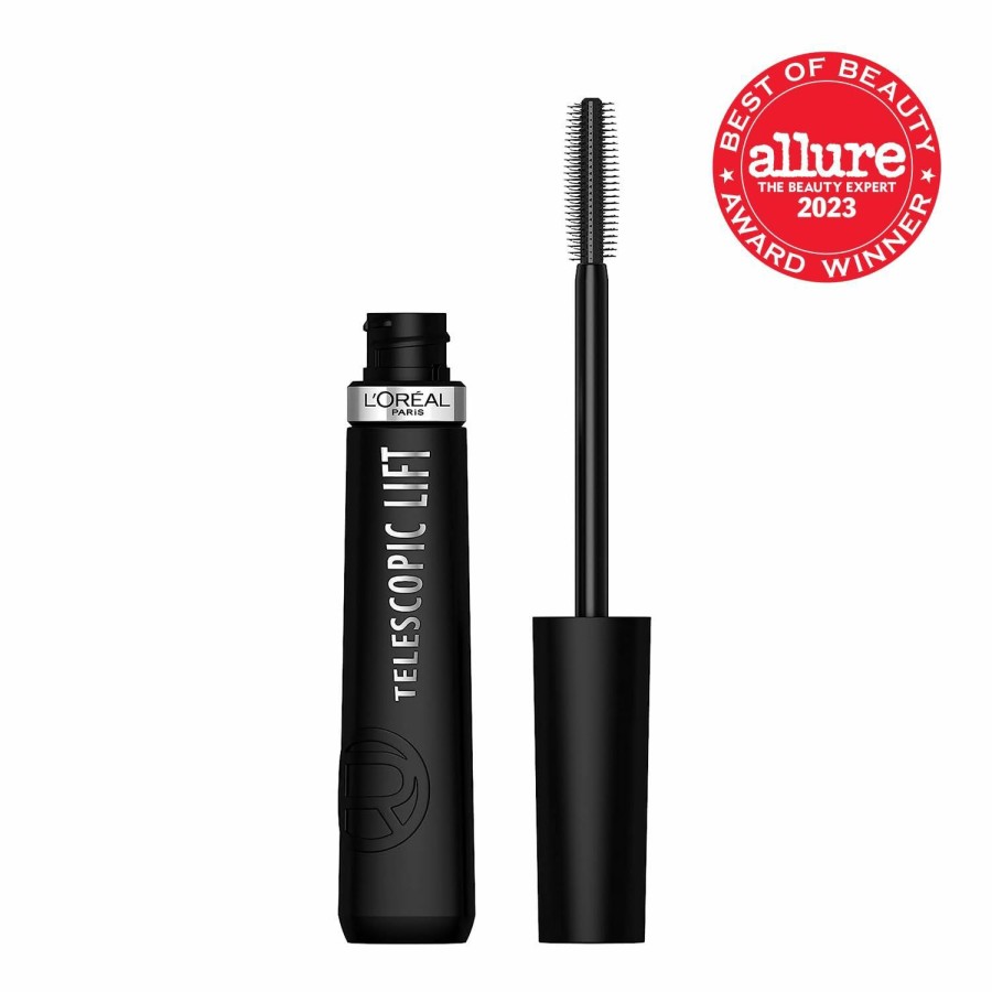 Makeup L'Oreal Paris | L'Oreal Paris Telescopic Lift Washable Mascara, Lengthening And Volumizing Eye Makeup, Lash Lift With Up To 36Hr Wear, Black, 0.33 Fl Oz