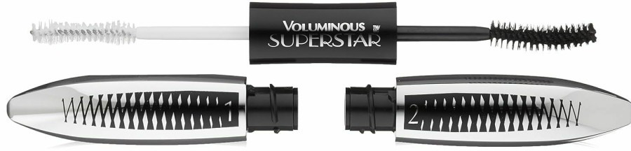 Beauty Essentials L'Oreal Paris | L'Oreal Paris Cosmetics Voluminous Superstar Mascara, Washable, Blackest Brown, 0.41 Fl. Oz, 1 Count