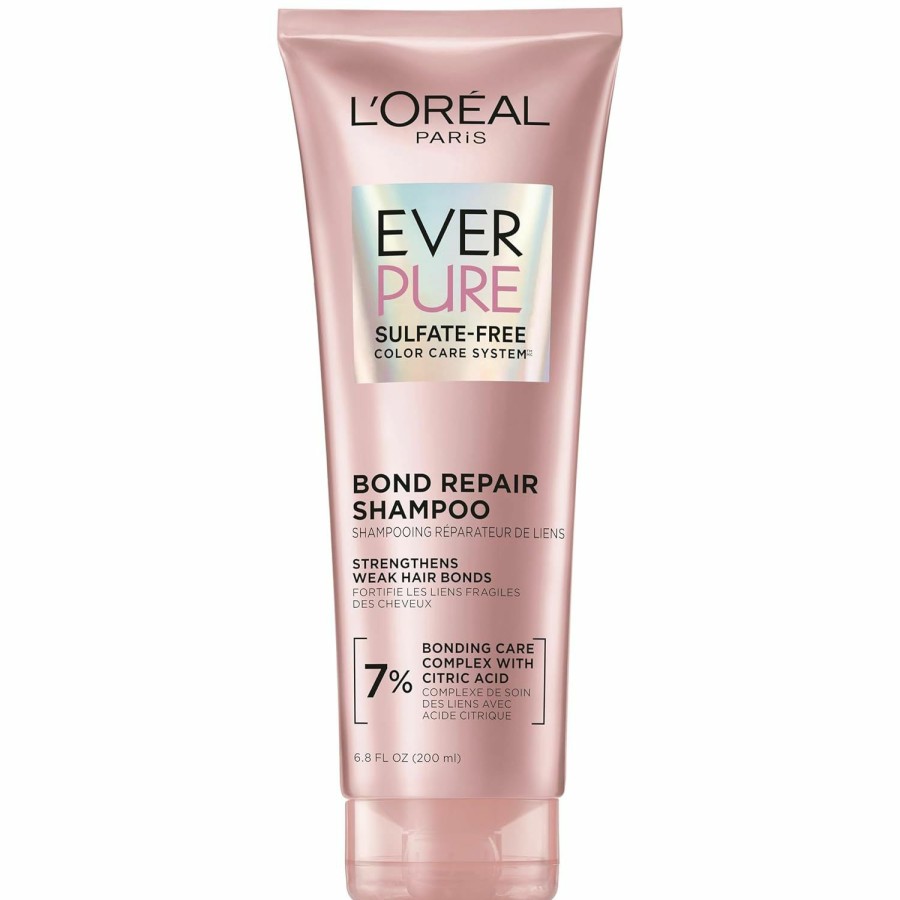 New Arrivals L'Oreal Paris | L'Oreal Paris Bonding Shampoo For Color Treated Hair, Strengthens And Repairs Weak Hair Bonds, Sulfate Free & Vegan Hair Care, Everpure, 6.8 Fl Oz