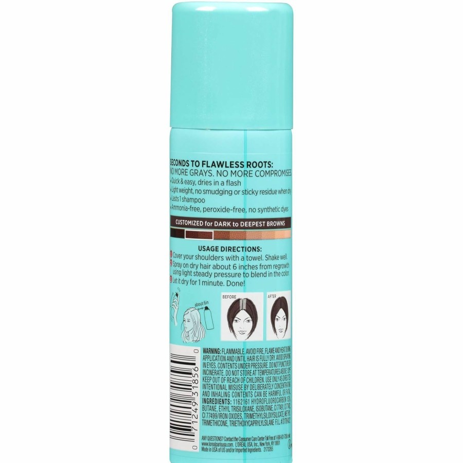 Beauty Essentials L'Oreal Paris | L'Oreal Paris Magic Root Cover Up Hair Color Magic Root Cover Up Concealer Spray For Blondes With Dark Roots, Ammonia And Peroxide Free, Medium Blonde, 2 Fl; Oz.