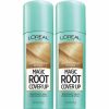 Hair Color L'Oreal Paris | L'Oreal Paris Hair Color Magic Root Cover Up Temporary Colored Concealer Spray For Gray Roots, Lightweight Formula, Ammonia And Peroxide Free, Light To Medium Blonde, 2 Count