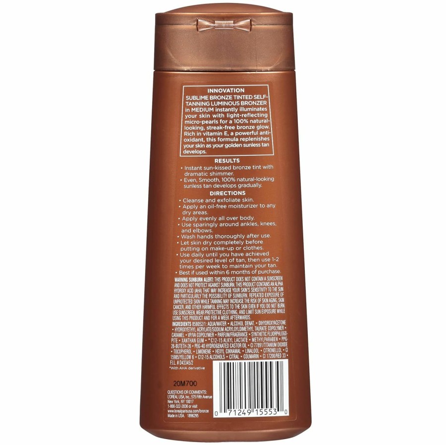 Skincare L'Oreal Paris | L'Oreal Paris Sublime Bronze Luminous Bronzer Self-Tanning Lotion, 6.7 Oz.