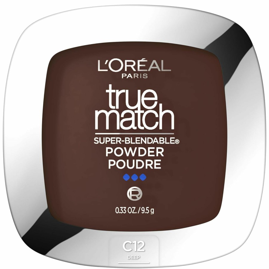 Beauty Essentials L'Oreal Paris | L'Oreal Paris True Match Super Blendable Oil Free Foundation Powder, W3 Light Medium, 0.33 Oz, Packaging May Vary