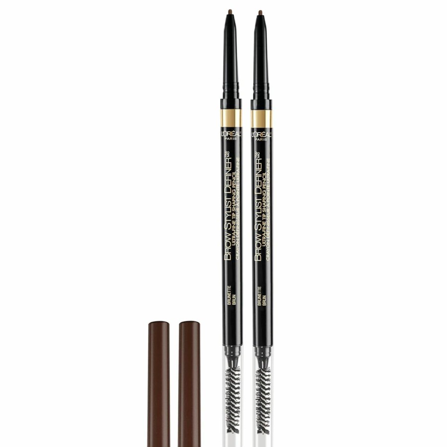 Beauty Essentials L'Oreal Paris | L'Oreal Paris Makeup Brow Stylist Definer Waterproof Eyebrow Pencil, Ultra-Fine Mechanical Pencil, Draws Tiny Brow Hairs And Fills In Sparse Areas And Gaps, Dark Blonde, 0.003 Ounce (Pack Of 1)