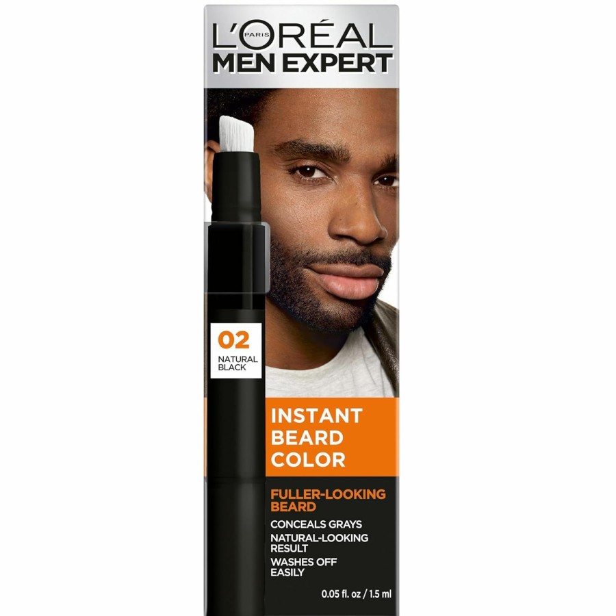 New Arrivals L'Oreal Paris | L'Oreal Paris Men Expert Instant Temporary Beard Color, Beard Filler For A Natural And Fuller-Looking Beard, 05 Light Medium Brown, 0.05 Fl Oz