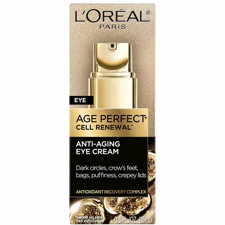 Skincare L'Oreal Paris | L'Oreal Paris Age Perfect Cell Renewal Anti-Aging Eye Cream, For Dark Circles & Puffiness 0.5 Fl Oz (Pack Of 1)