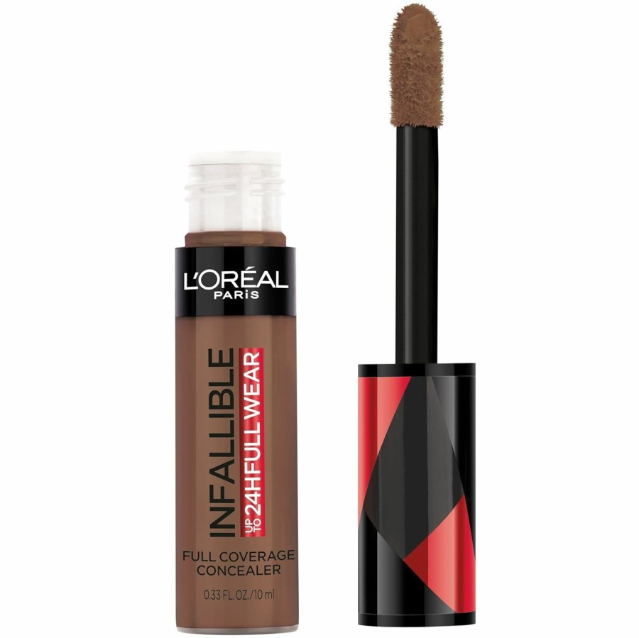 Beauty Essentials L'Oreal Paris | L'Oreal Paris Makeup Infallible Full Wear Waterproof Matte Concealer, Full Coverage, Chestnut, 0.33 Fl. Oz.