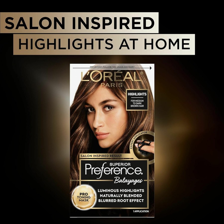 New Arrivals L'Oreal Paris | L'Oreal Paris Superior Preference Balayage Kit, Hair Dye For At-Home Highlighting With Pro Toning Mask, Dark Blonde To Light Brown, 1 Kit