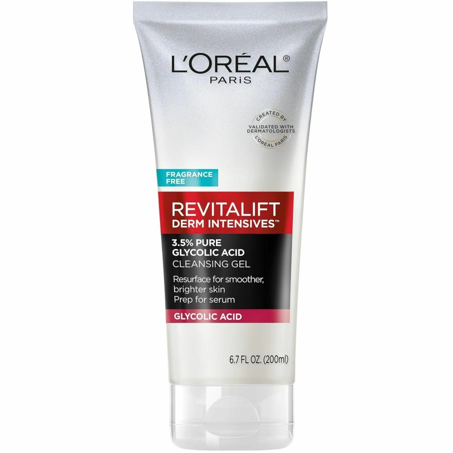 Skincare L'Oreal Paris | L'Oreal Paris Revitalift 3.5% Pure Glycolic Acid Brightening Cleansing Gel Wth Salicylic Acid 6.7 Fl Oz