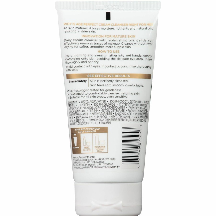 Skincare L'Oreal Paris | L'Oreal Paris Age Perfect Cream Cleanser, 2 Count