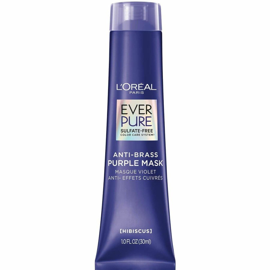 Hair Care L'Oreal Paris | L'Oreal Paris Everpure Ultra Pigmented Anti Brass Purple Rinse-Out Mask For Bleached, Blonde Or Highlighted Hair, 3 Ounce