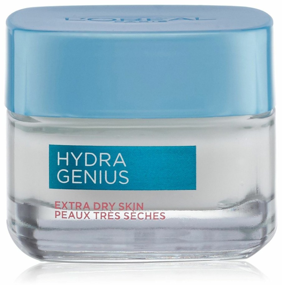 Beauty Essentials L'Oreal Paris | L'Oreal Paris Skincare Hydra Genius Daily Liquid Care Oil-Free Face Moisturizer For Normal To Dry Skin, Hyaluronic Acid Moisturizer For Face With Aloe Water And Hyaluronic Acid, 3.04 Fl. Oz.