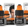 Hair Color L'Oreal Paris | L'Oreal Paris Men Expert One Twist Mess Free Permanent Hair Color, Mens Hair Dye To Cover Grays, Easy Mix Ammonia Free Application, Medium Brown 04, 1 Application